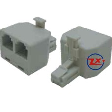 0633 - ADAPTADOR PARA TELEFONE - T 2 FÊMEA 1 MACHO RJ11