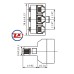 0634 - ADAPTADOR PARA TELEFONE - YH203 6P4C T 3 FÊMEA 1 MACHO RJ11