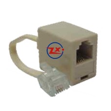 0637 - ADAPTADOR PARA TELEFONE - YH205 6P4C 1 FÊMEA 1 MACHO