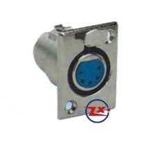 0271-1 - CANNON PAINEL - LS1019 FÊMEA PAINEL XLR 5 VIAS PRATEADO