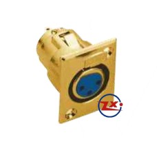 0271-2 - CANNON PAINEL - LS1020 FÊMEA PAINEL DOURADO XLR 3 VIAS