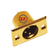 0271-5 - CANNON PAINEL - LS1023 MACHO PAINEL DOURADO XLR 3 VIAS