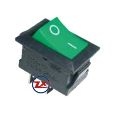 0022 – Chave Gangorra KCD1-101 2T 8A 250V Verde com marcação