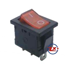 0024 – Chave Gangorra KCD1-102N com neon 3T 6A 250V com marcação cores: vd/am/az/vm
