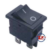 0026 – Chave Gangorra KCD1-104 4T 2A/8A 250V Preta com marcação