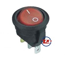 0029-21 – Chave Gangorra KCD1-106A 102N com neon 11 RBA 3T 6A 250V vermelha com marcação