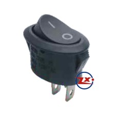 0032 – Chave Gangorra KCD1-115-101 2T 6A 250V Preto com marcação