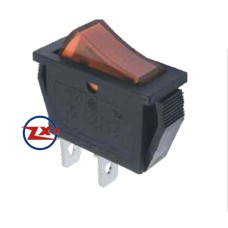 0038 – Chave Gangorra KCD3-101N com neon 2T 15A 250V sem marcação vermelha