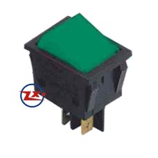 0043-2 – Chave Gangorra KCD4-201C 4T 15/30A 250V sem marcação pulsante verde