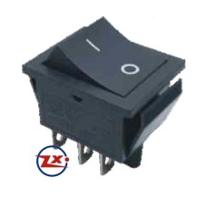 0043-3 - Chave Gangorra  KCD4-202C 15/30A 250V 6T c/ marcação preta