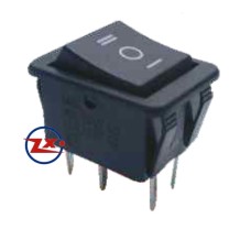 0046 – Chave Gangorra KCD4-203/RN 6T 15A 250V 3 posições com marcação preta