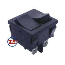 0048 – Chave Gangorra  KCD5-202 6T 6A/12A 250V sem marcação dupla preta