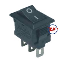 0054 – Chave Gangorra KCD11-102 3T 3A 250V c/ marcação preta