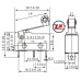 0063 - Chave Micro Switch - KW11-3Z-5-3T - 17mm com Roldana