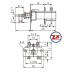 0156 -  Chave Tecla - SW-2 4T Com Trave Com Base para Painel