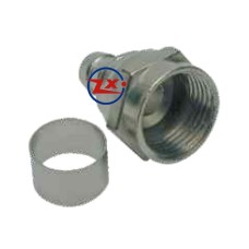 0301-1 - CONECTOR F - HNB-200 CONECTOR MACHO F COM ANEL a) RG59/U - B) RG58/U