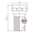 0302-2 -  CONECTOR F - HBN-233 22mm, 28mm ADAPTADOR F MACHO RÁPIDO / F FÊMEA
