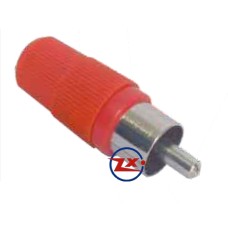 0303-10 - CONECTOR F - HPM-402 VERMELHO PLUG MACHO PLÁSTICO SEM RABICHO