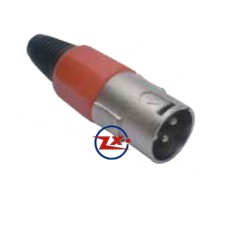 0261 - PLUG CANNON - LS1001 MACHO XLR 3T - Vermelho, Verde, Amarelo, Preto, Azul