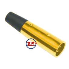 0262-2 - PLUG CANNON - LS1006 DOURADO XLR 3T MACHO