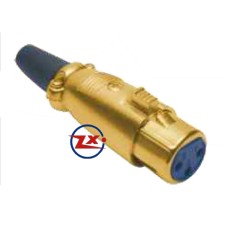 0267-4 - PLUG CANNON LS1014 FÊMEA 3 VIAS DOURADO