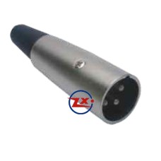 0270 - PLUG CANNON - LS1018 MACHO XLR 3T PRATEADO