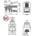 0651 - YH002 4P4C RJ11 PLUG MODULAR