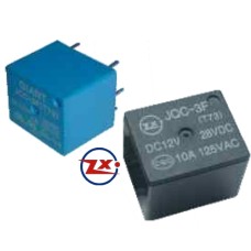 0503 - RELÊ - T73 JQC-3F 12V 10A - PRETO, AZUL