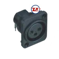 0273-1 - SPEAKON - LS1028 FÊMEA PAINEL PLÁSTICO XLR 3 VIA 90°