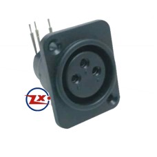 0273-2 - SPEAKON - LS1029 FÊMEA PAINEL PLÁSTICO XLR 3 VIAS 90°