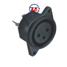 0273-5 - SPEAKON - FÊMEA PAINEL REDONDO PLÁSTICO XLR 3 VIAS 180°