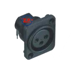 0273 - LS1027 FÊMEA PAINEL PLÁSTICO XLR 3 VIAS S.FIO 180°