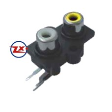 0204-13 - TOMADA RCA - AV2-8,4-7 - Branco / Amarelo T-Br