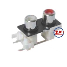 0204-14-1 - TOMADA RCA - AV-8,4-9 Branco Vermelho - T-Br