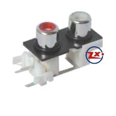 0204-14-2 - TOMADA RCA - av2-8,4-9 Vermelha / Branca - T-Vm