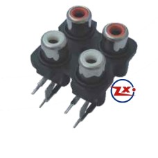 0205-1 - TOMADA RCA - AV4-8,4-7 Branco Vermelho T-Br