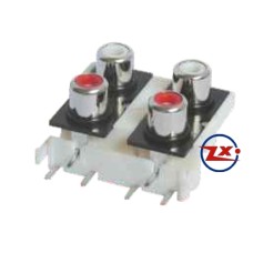 0205-10 - TOMADA RCA - AV4-8,4-9 Vermelho Branco T-Vm