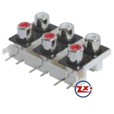 0205-50 - TOMADA RCA - AV6-8,4-9 Vermelho Branco T-Vm