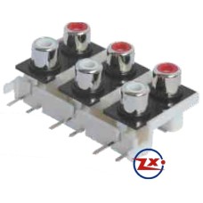 0205-52 - TOMADA RCA - AV6-8,4-9 Branco Vermelho T-Br