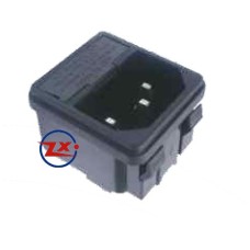 0212 - AS-08 TRIPOLAR MACHO COM FUSÍVEL ENCAIXE PARA PAINEL